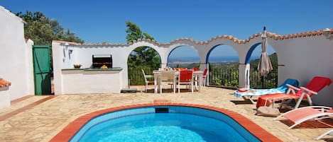 Casa Las Brisas has a wonderful pool area with spectacular views. 