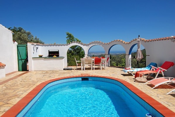 Casa Las Brisas has a wonderful pool area with spectacular views. 