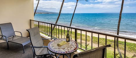Direct Oceanfront corner unit with extra views of the beach that will take your breath away.