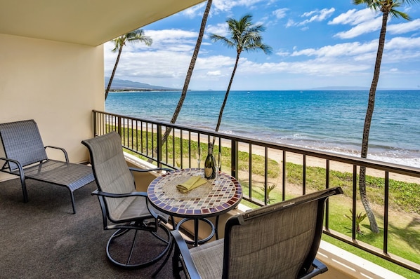 Direct Oceanfront corner unit with extra views of the beach that will take your breath away.