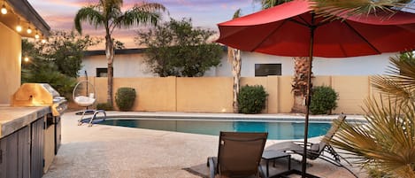 Outdoor Pool Area, Grill, & Seating