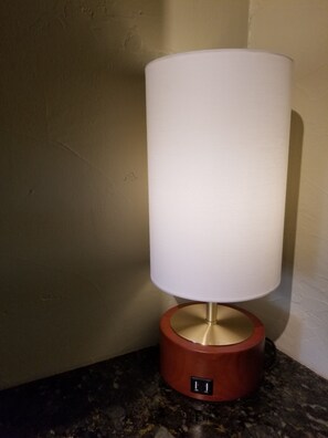 light with phone charging capacity. 3 way bulb with touch activation