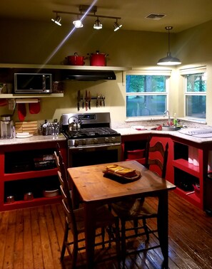 fully stocked modern kitchen