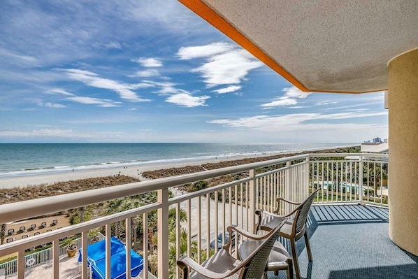 Gorgeous oceanfront balcony view
