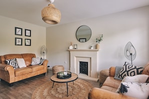 The living room at Bay Tree Cottage, Cotswolds