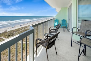 Paradise Pointe 4B - oceanfront condo in Cherry Grove Beach in North Myrtle Beach | balcony view 1 | Thomas Beach Vacations