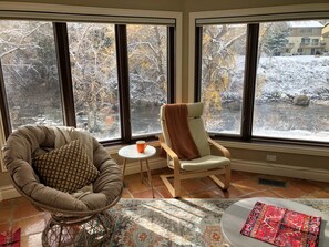 So close to the river - winter or summer the view is endlessly enchanting