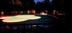 Enjoy the changing colors of the pool as you relax and take in the beauty of night sky.