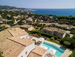 Aerial view with Sainte-Maxime in background