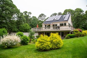 Side of house with solar panels