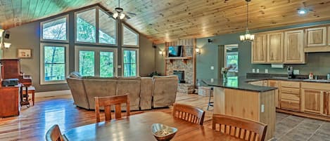 Bryson City Vacation Rental Home | 3BR | 2BA | 1,680 Sq Ft | Stairs Required