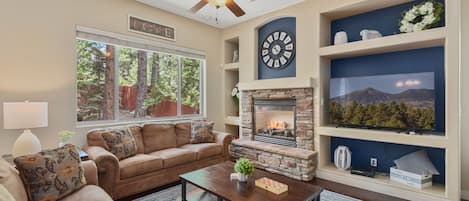 Living room on the second level. 