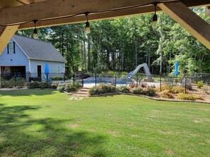 View from back covered porch