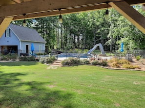 View from back covered porch