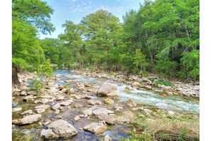 Right out our back door, Gruene Rapids!