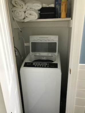 Washing machine in bathroom