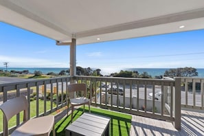 Upstairs Deck Overlooking the ocean