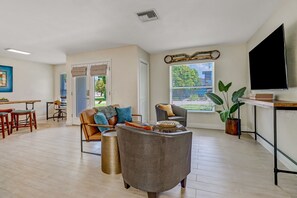 They appreciate the open floor plan with plenty of room for all.