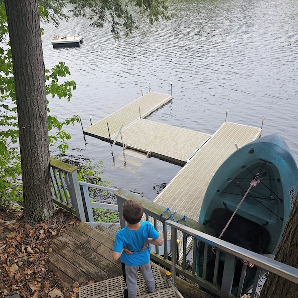 Front dock is great for YAKs, SUPs swimming, boating, sunning, etc.