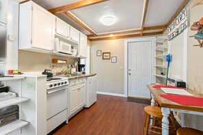 View of the kitchen space