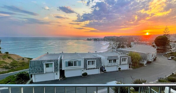 Beautiful sunset views from patio and balcony