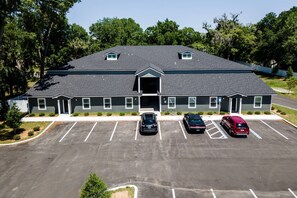 Welcome to the Oak St Apartments!  #4 is on the main level on the left.