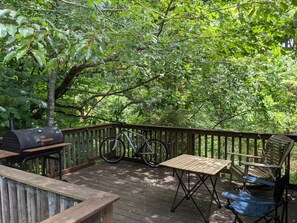 Private Deck/Patio upstairs with BBQ Grill and outdoor furniture!