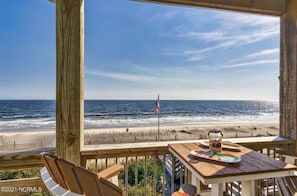 Breezy covered porch with great ocean views!