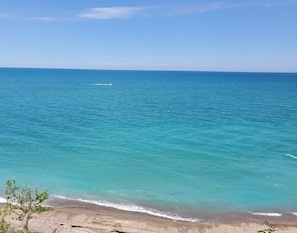 A view of lake from the top of bluff.