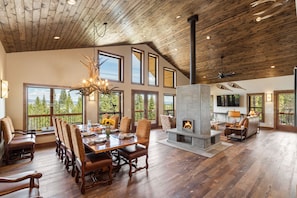 The Lodge's open floor plan provides ample space to gather