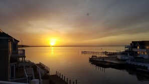 Bay view at sunrise.