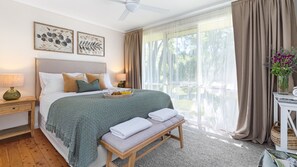 Master bedroom with queen bed