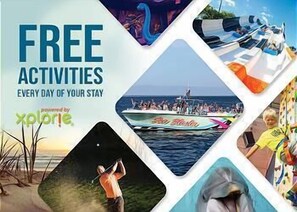 Enjoy free daily activities like dolphin cruises, waterparks, and more, included with your stay! 🐬🎢🎉