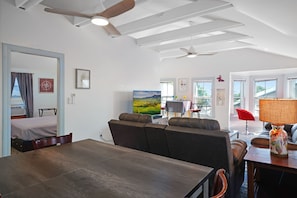 View from dining area to living room