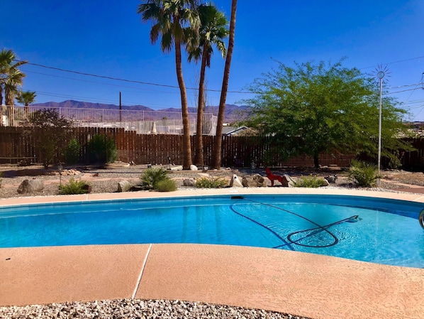 super clean, refreshing pool ready for a swim!