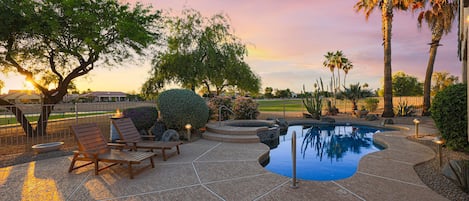 Enjoy a gorgeous sunset view while relaxing on the patio! 