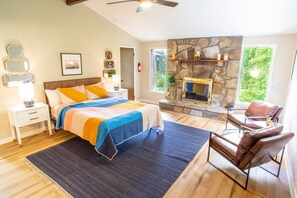 Master bedroom with connected bathroom
