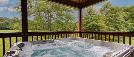 Six person hot tub.