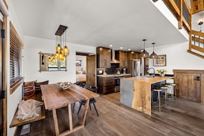 Kitchen and dining area