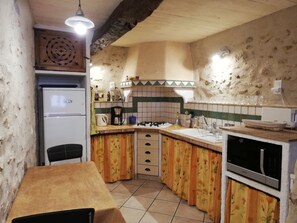 Kitchen with modern amenities