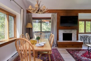 Dining area *please note fireplace is not functional