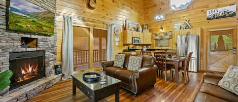 Newly renovated & updated cabin with an open floor plan. 