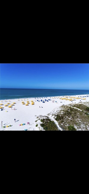 View of the beach from the front door  