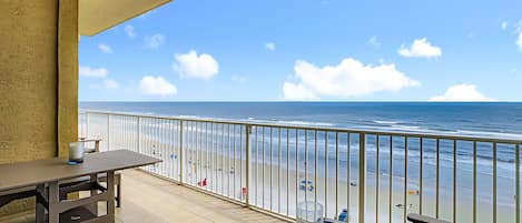 Balcony view from this condo for rent in New Smyrna Beach