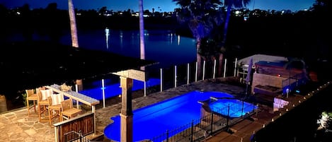 Enjoy a Dip in the Hot Tub While Enjoying the Evening Glow