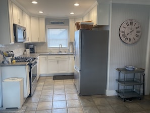 Newly remodeled kitchen. All new stainless steel appliances. 