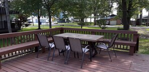 View of the lake from the deck