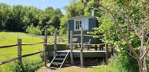 It has a large deck on the east side-perfect for relaxing, or dining.