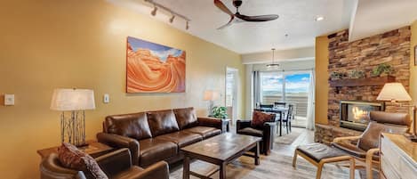 Living Room with Queen-Sized Murphy Bed Folded up