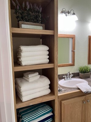 Master Bathroom- Bath towels and Beach Towels